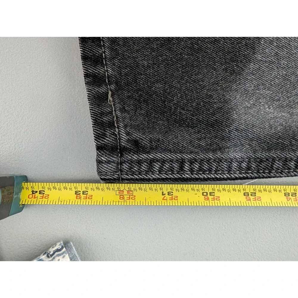 Vintage Levi's 505XX Regular Fit Men's Straight Jeans Size 36x34 Black Dark Wash